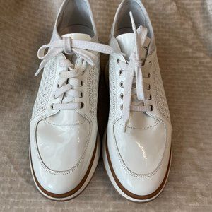 Platform White Patent leather sneakers GUARDIANI